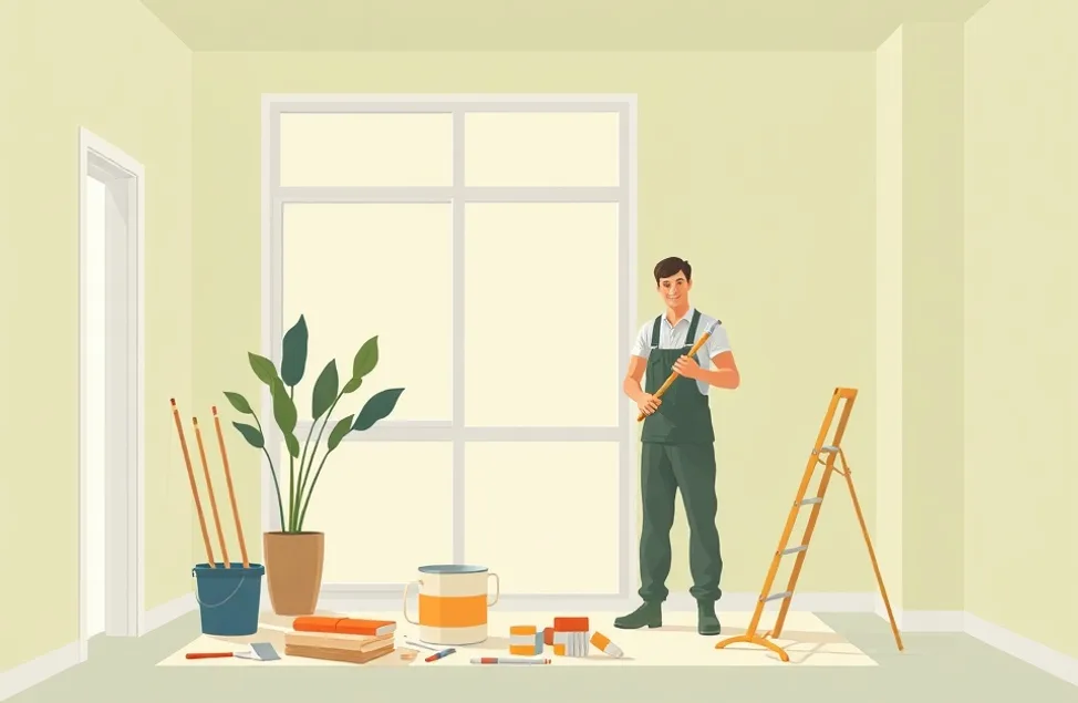 Intérieur rénové après travaux de peinture à Six-Fours-les-Plages